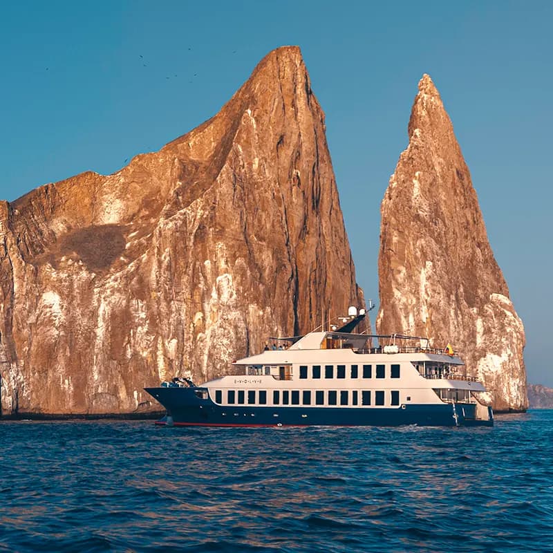A scenic view from San Cristobal in the Galapagos Islands.